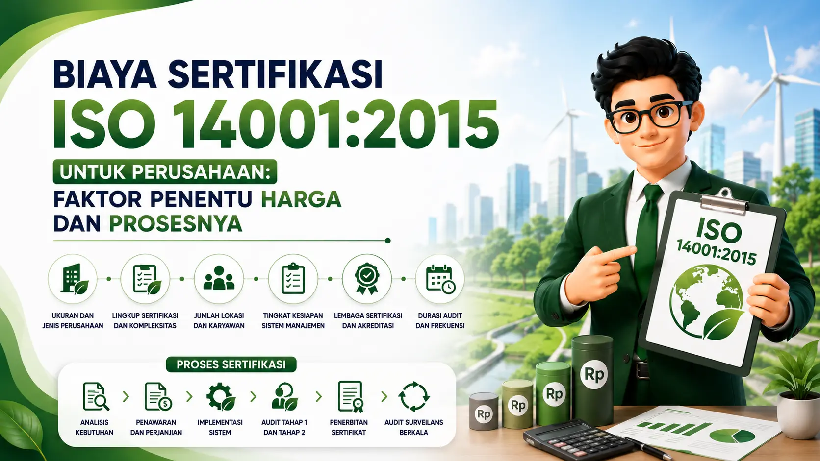 Biaya Sertifikasi ISO 14001:2015 untuk Perusahaan: Faktor Penentu Harga dan Prosesnya