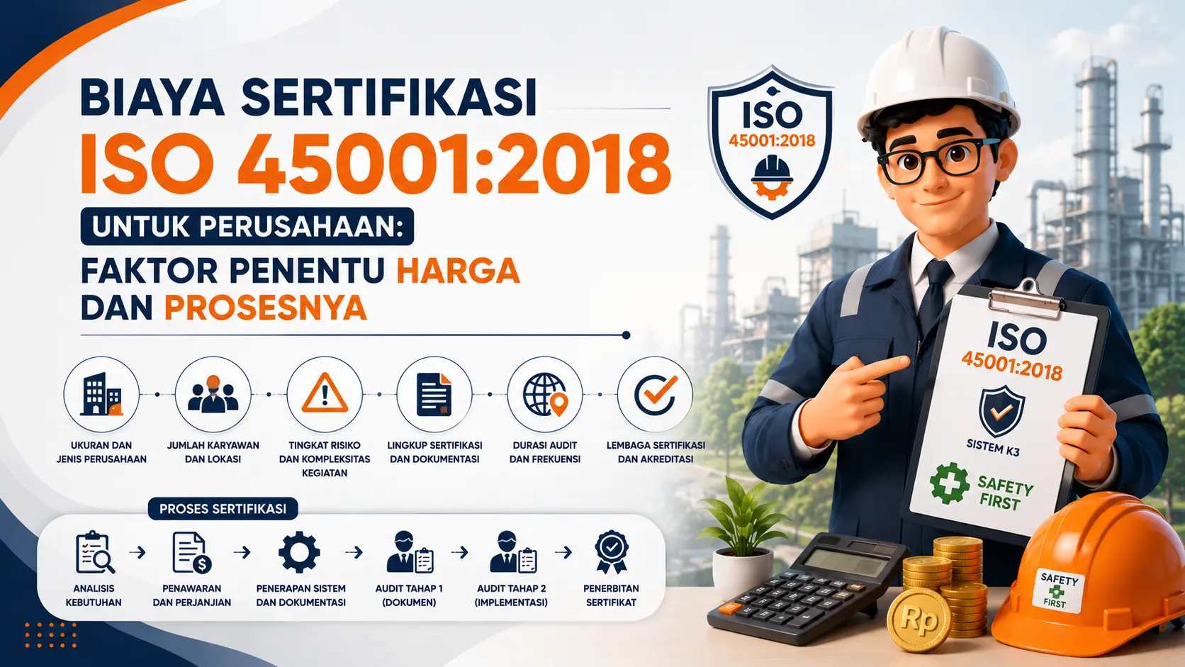 Biaya Sertifikasi ISO 45001:2018 untuk Perusahaan: Faktor Penentu Harga dan Prosesnya
