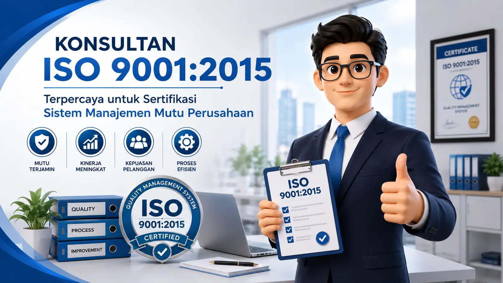 Konsultan ISO 9001:2015 Terpercaya untuk Sertifikasi Sistem Manajemen Mutu Perusahaan