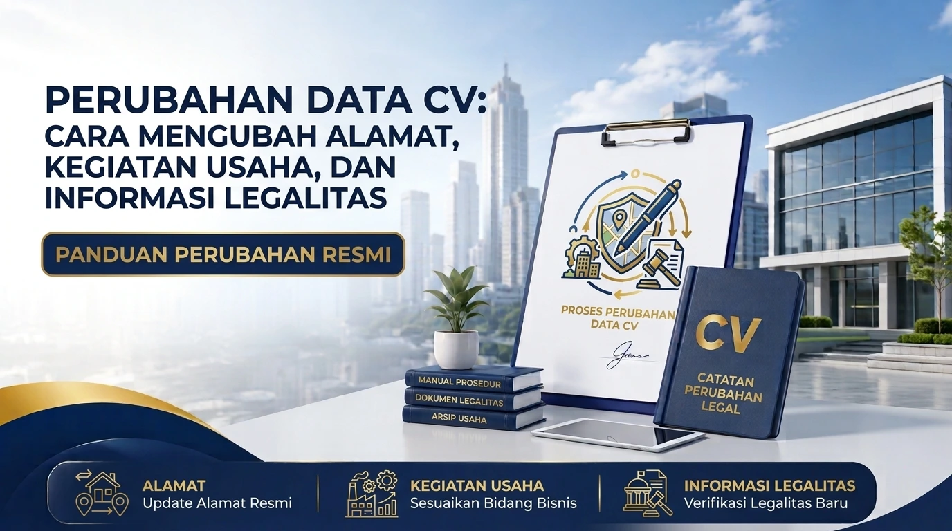 Perubahan Data CV: Cara Mengubah Alamat, Kegiatan Usaha, dan Informasi Legalitas