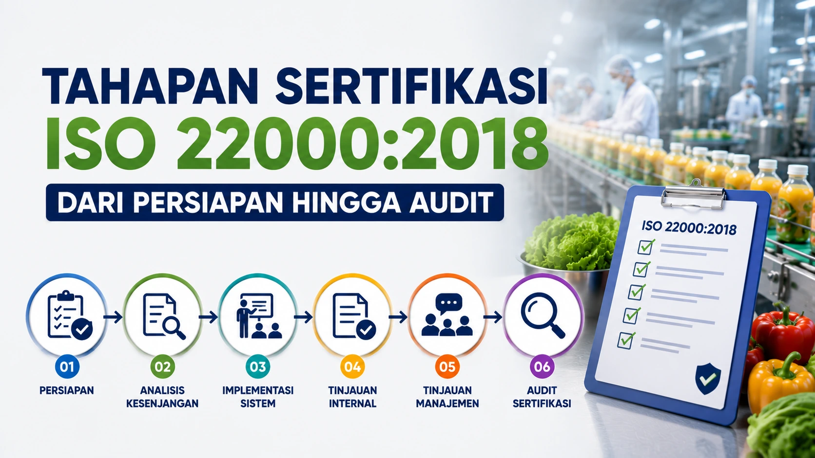 Tahapan Sertifikasi ISO 22000:2018 dari Persiapan hingga Audit