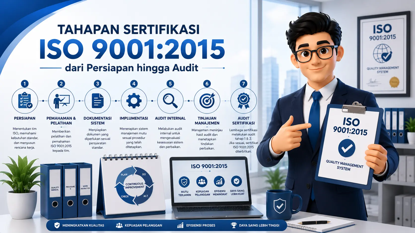 Tahapan Sertifikasi ISO 9001:2015 dari Persiapan hingga Audit